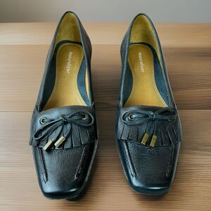 Naturalizer Women’s Low Heel Leather Slip On Navy Blue Shoes Size 7.5 Bows